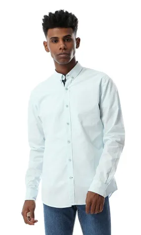 53527 Solid Full Sleeves Buttoned Sky Blue Shirt