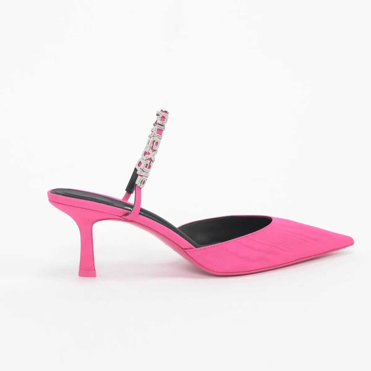 Alexander Wang Pink Crystal Delphine Slingback Pumps 37