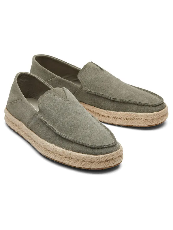 Alonso Loafers Olive Suede Espadrilles