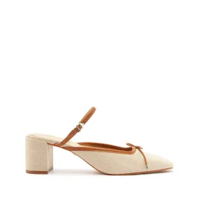 Arissa Linen Block Mule