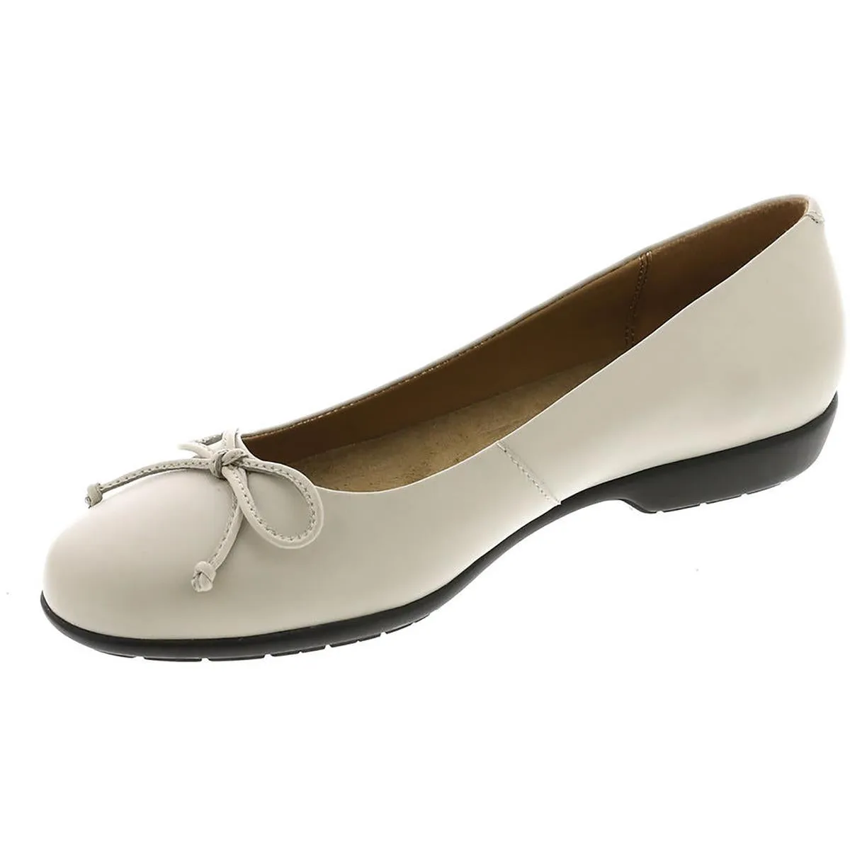 Array Womens Farrah Leather Bow Ballet Flats