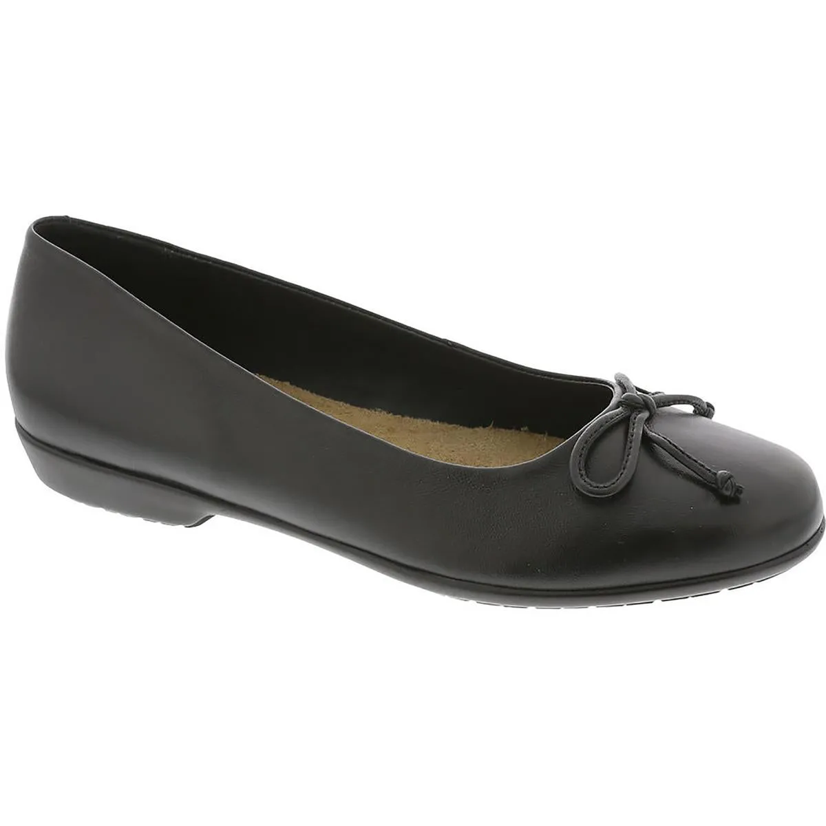 Array Womens Farrah Leather Bow Ballet Flats