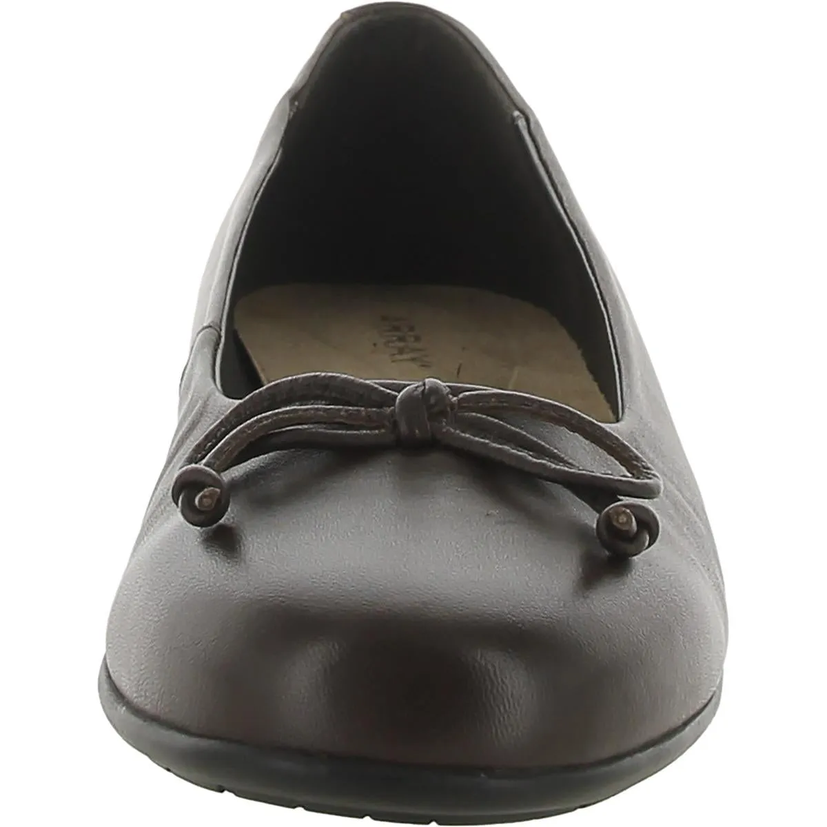 Array Womens Farrah Leather Bow Ballet Flats