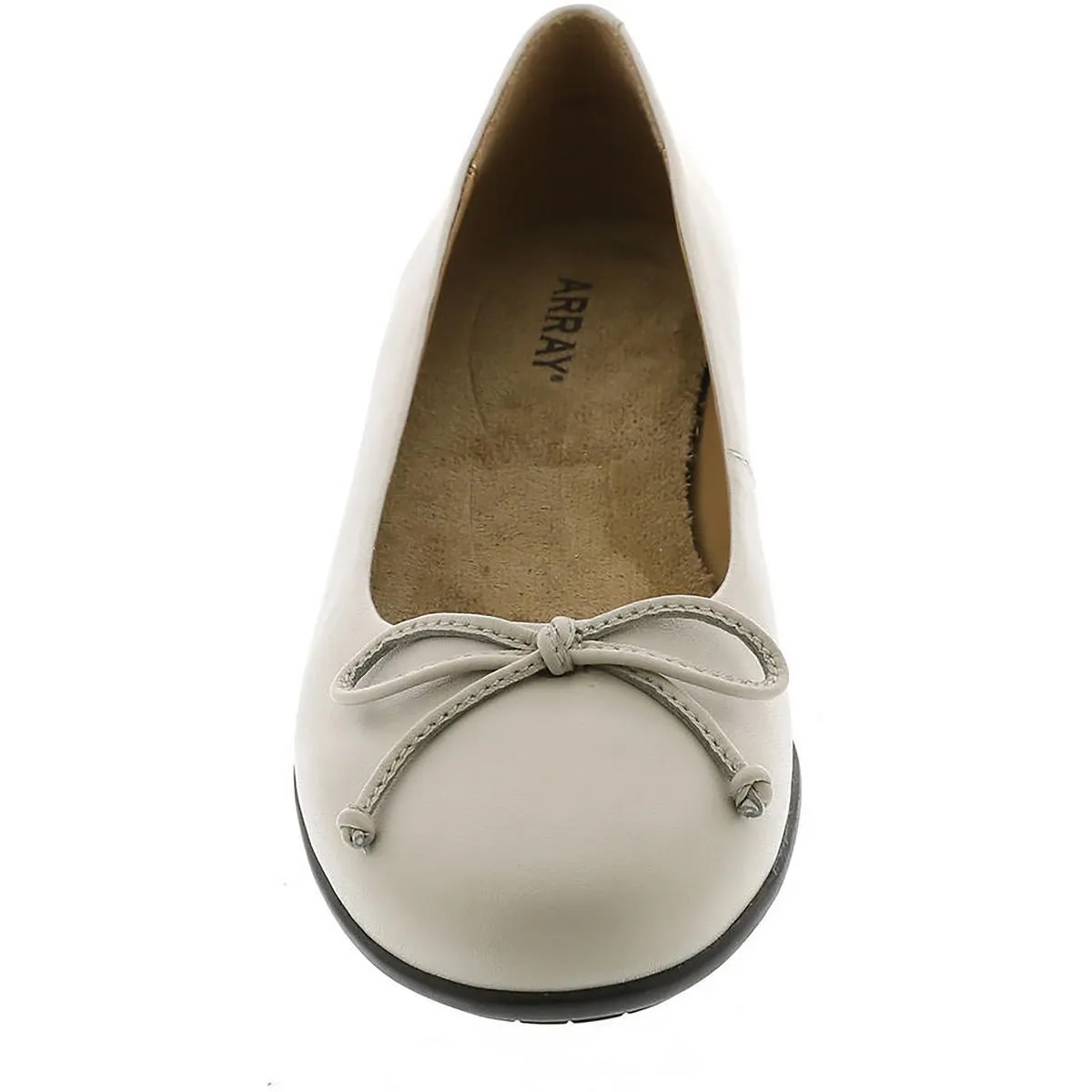 Array Womens Farrah Leather Bow Ballet Flats