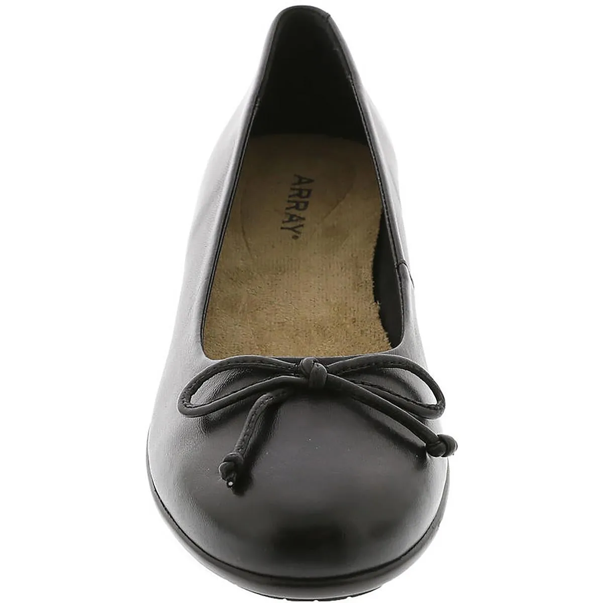 Array Womens Farrah Leather Bow Ballet Flats