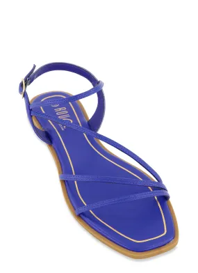 Asymmetrical Strappy Square Toe Sandals