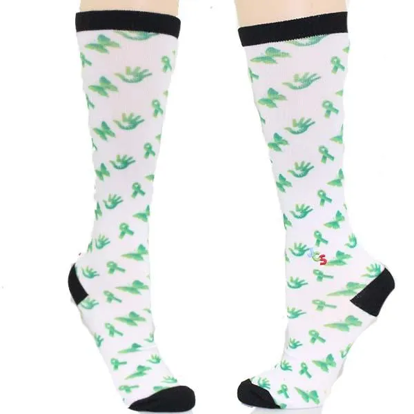 Cerebral Palsy Awareness Pattern Knee High Sock