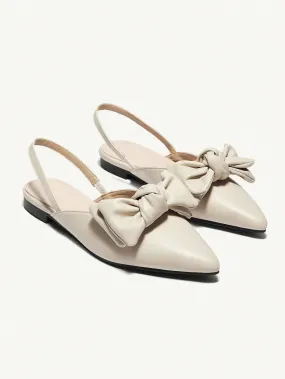 CUCCOO CHICEST Women's Comfortable Pointed Toe Flat Shoes With Bow Design