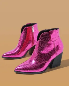 Metallic Ankle Boots