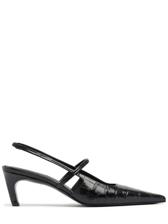 Toteme   50mm The Sharp patent leather slingbacks 