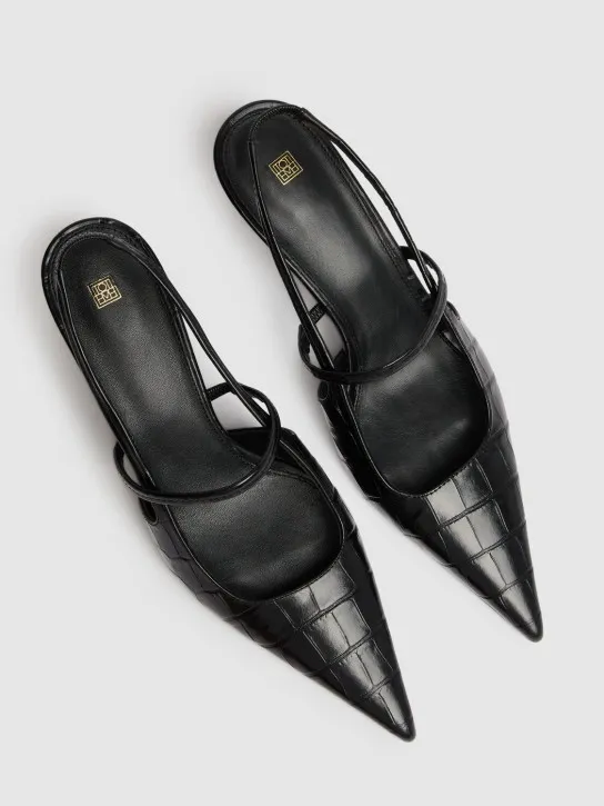 Toteme   50mm The Sharp patent leather slingbacks 